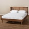 Baxton Studio Rina Walnut Finished and Rattan Full Size Platform Bed with Headboard 159-9812-9813 - alternate 9